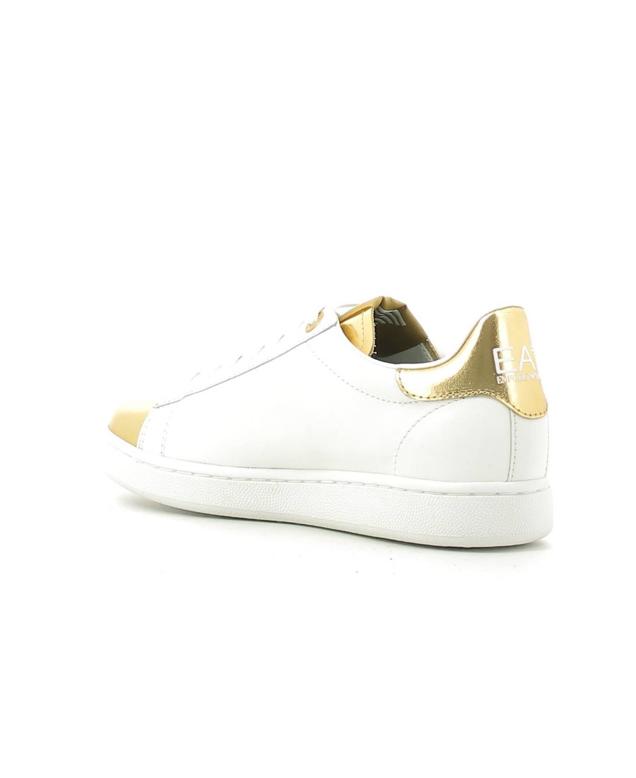 Ea7 Logo Lace Up Casual Sports Shoes In White