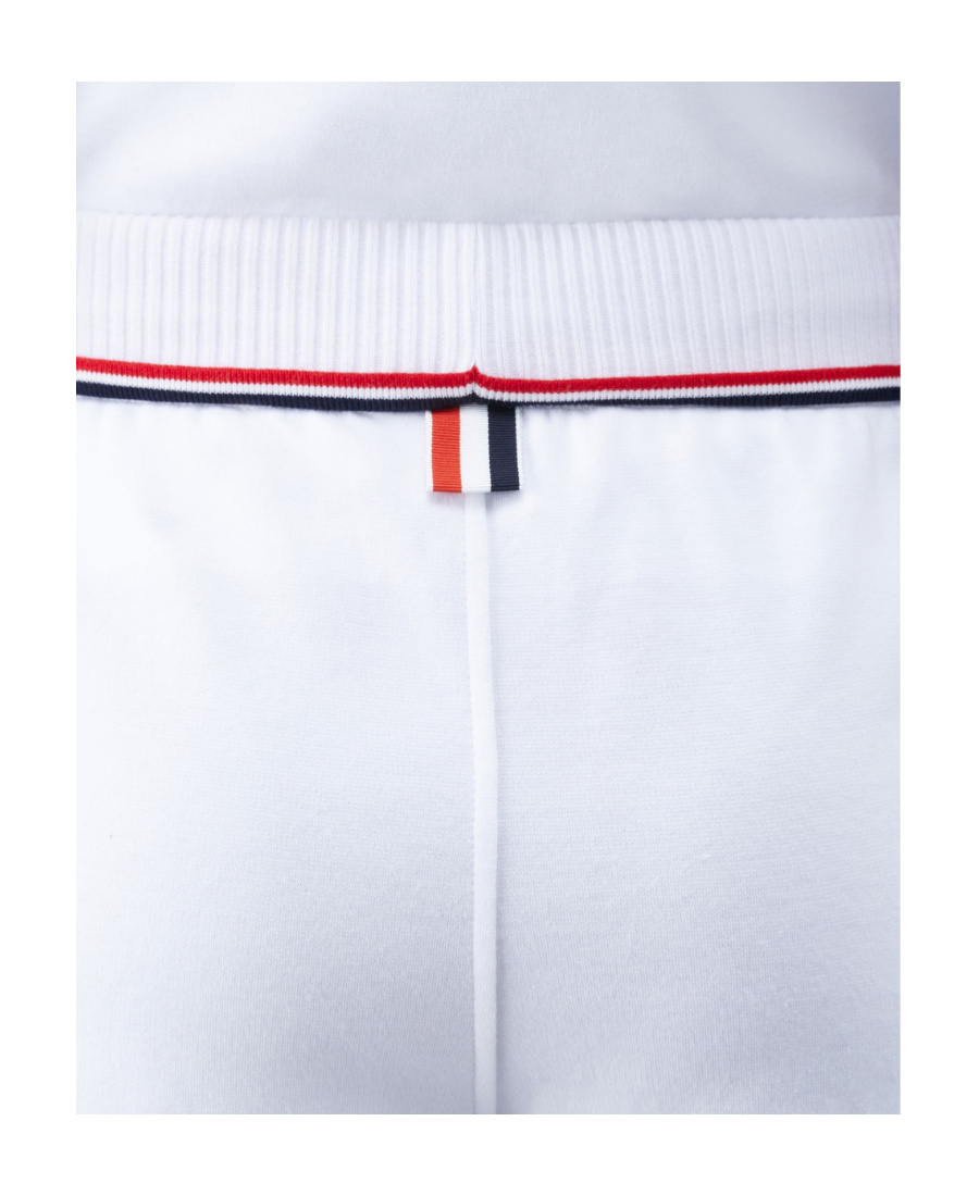 Thom Browne Logo-patch Sweat Shorts In White