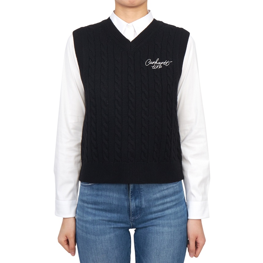 Carhartt Sleeveless Knitted Vest In Black