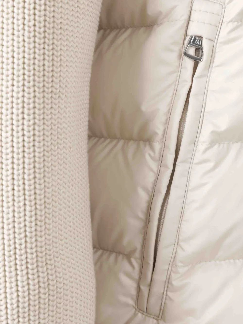 Moncler Quilted Cardigan In White