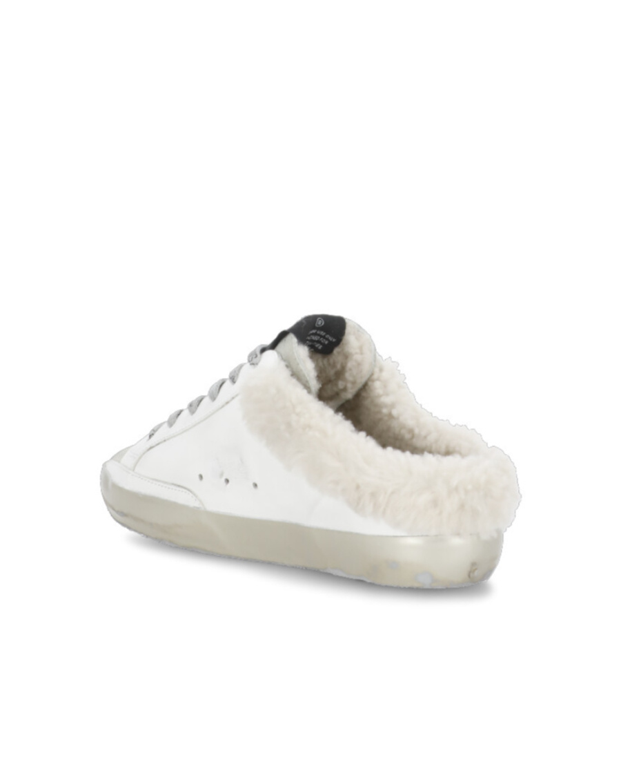 Golden Goose Superstar Sabot 81811 Leather And Shearling Trainers In White