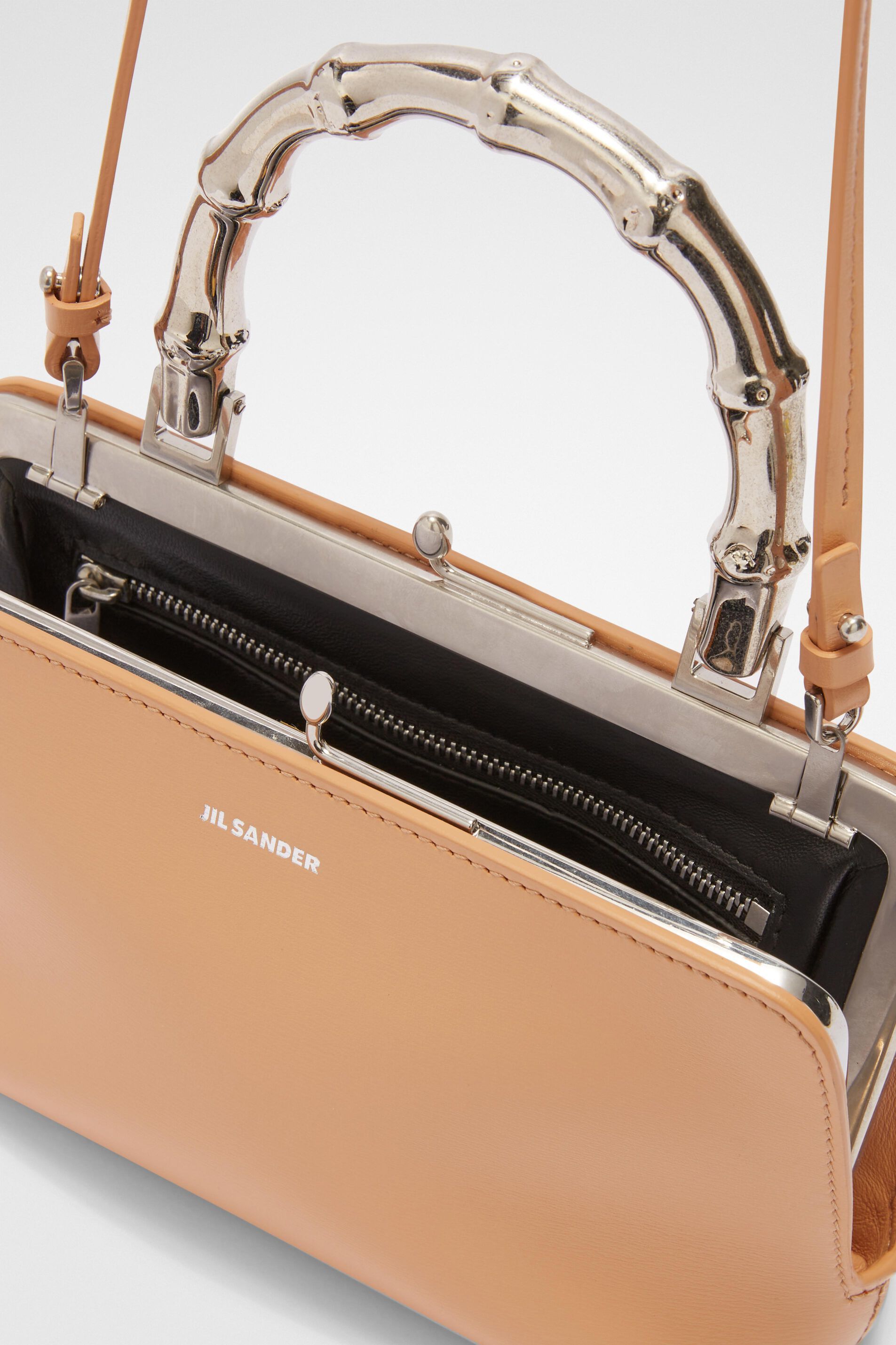 Jil Sander Goji Mini Bamboo Tote In Nude