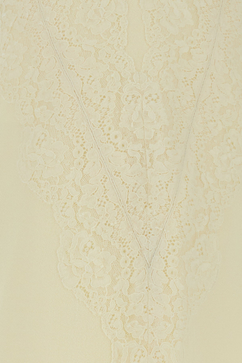 Jil Sander Asymmetric Lace Midi Skirt In Neutral