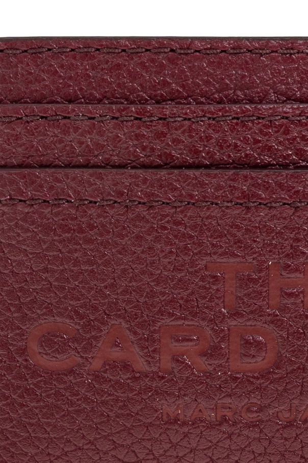 Marc Jacobs The Card Case Grained Leather Card Holder In Red
