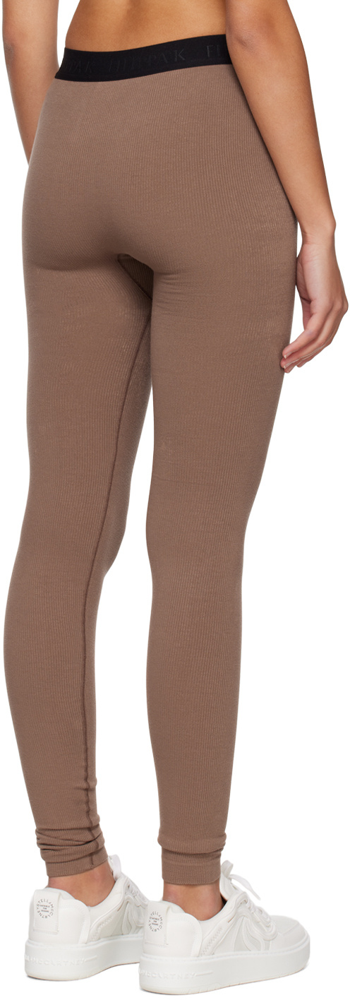 Filippa K Taupe Jacquard Leggings In Brown