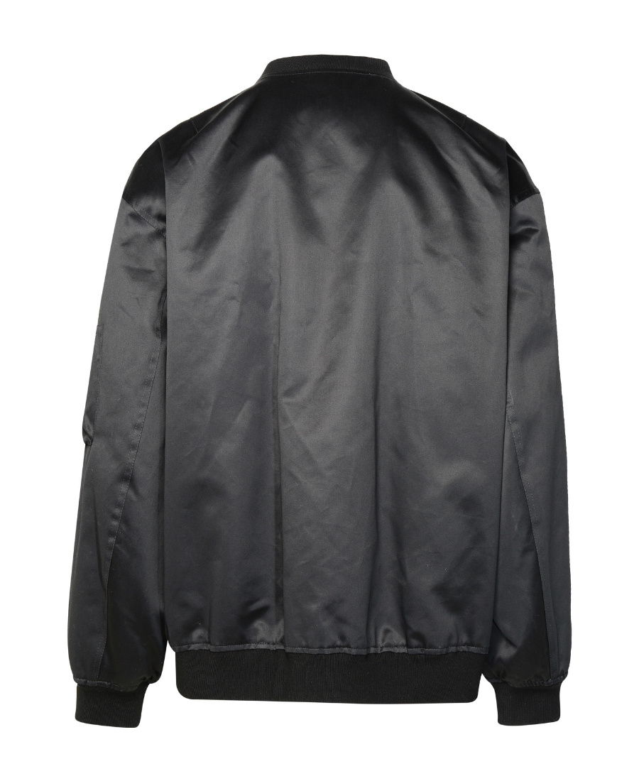 Jil Sander Bomber Jacket Utility Pocket In Black