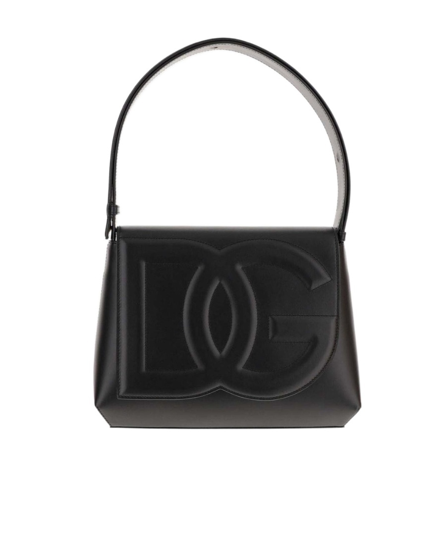 Shop Dolce & Gabbana Dg Logo Shoulder Bag In Black