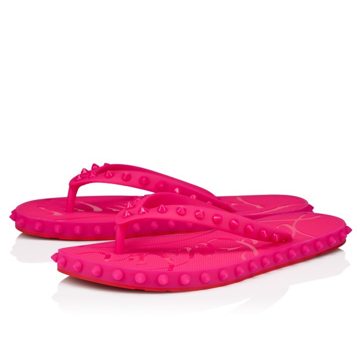 Christian Louboutin Flip Flops In Pink