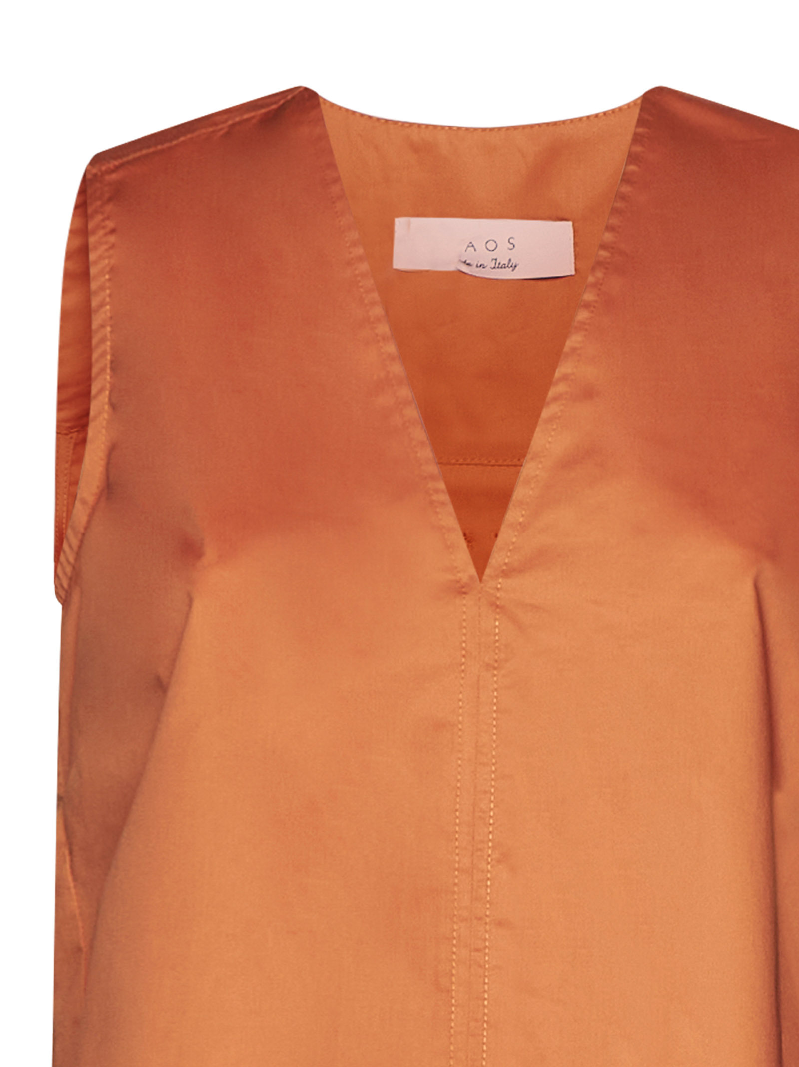 Kaos Button-back Sleeveless Blouse In Orange