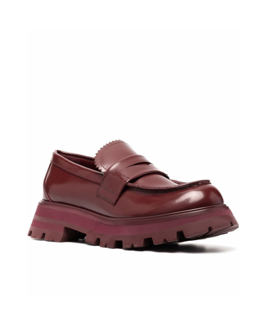 Alexander Mcqueen Platform Loafer Shoes In Red