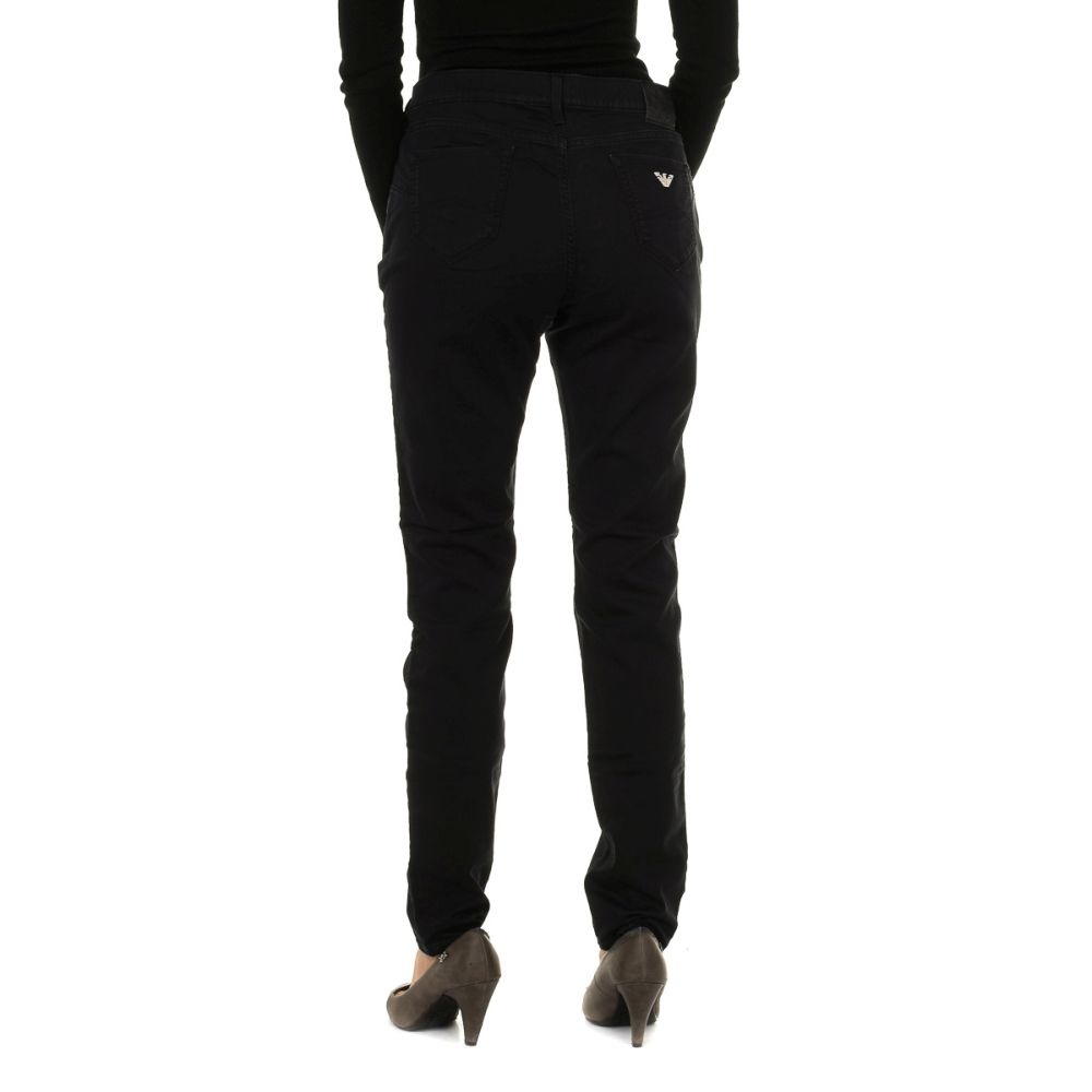 Armani Jeans Logo Jeans In Black