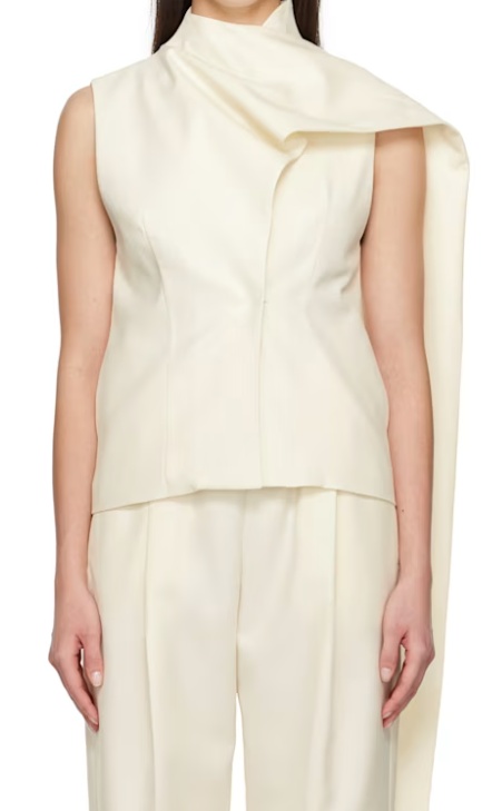 Aya Muse Wraparound T-shirt In Neutral