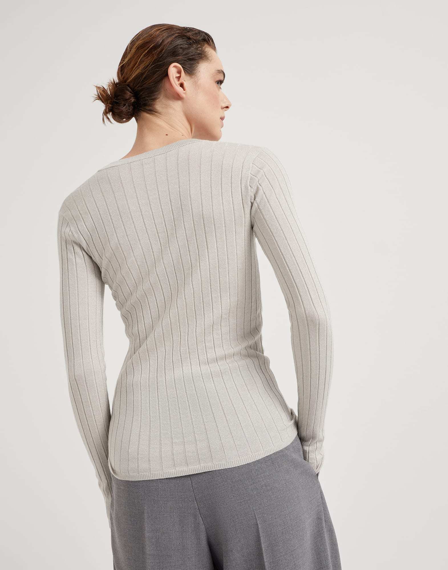 Brunello Cucinelli Ribbed-knit Top In White