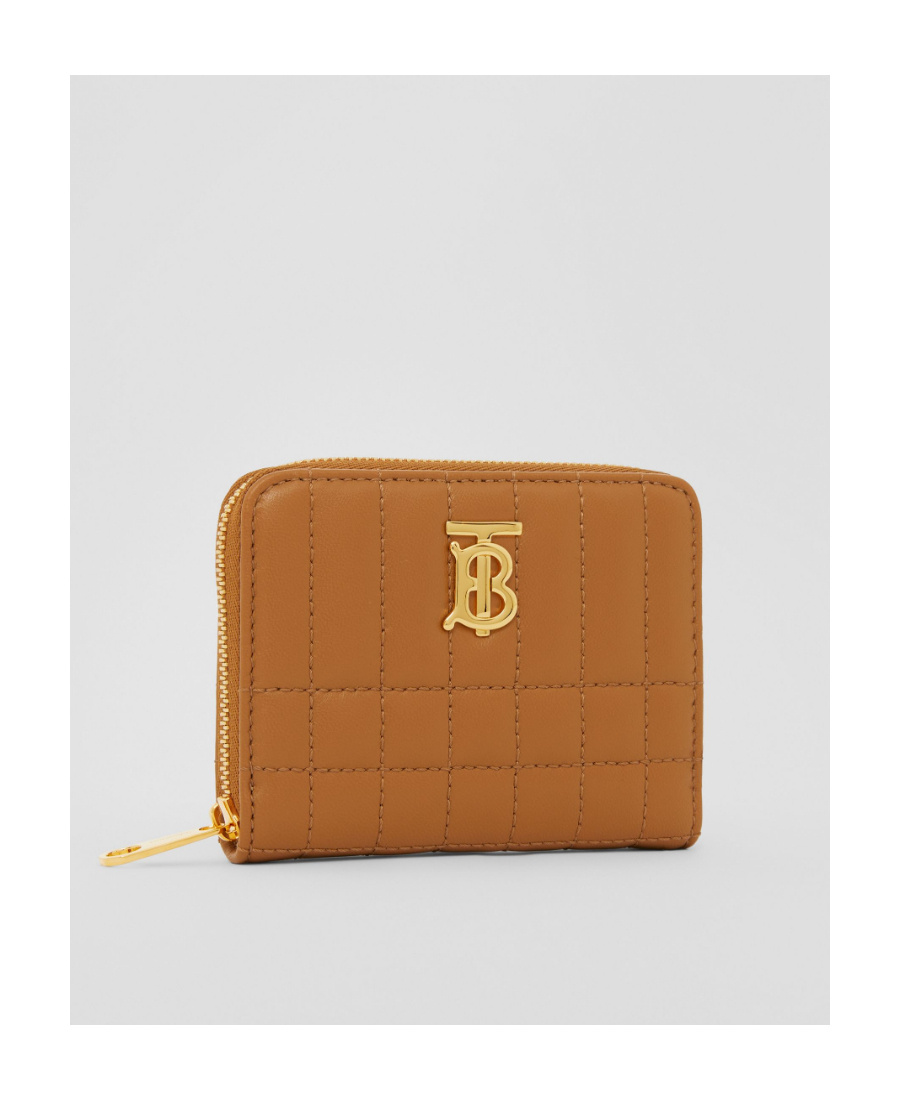 Burberry Lola Quilted Leather Wallet In Brown