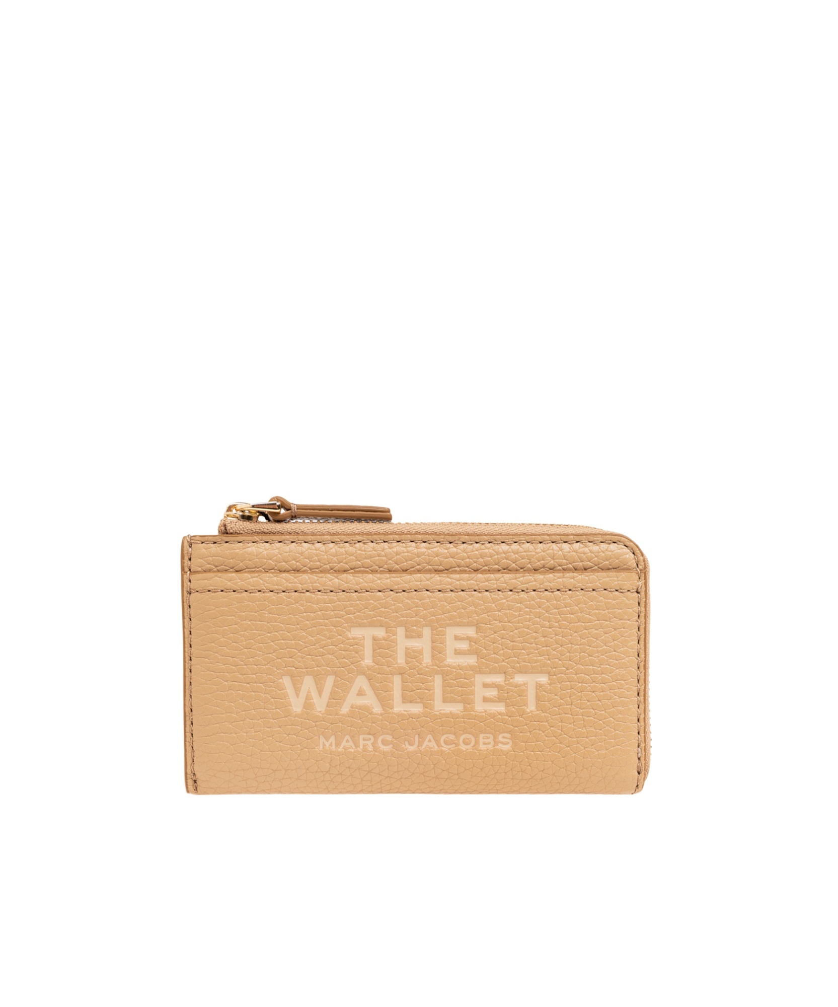 Marc Jacobs The Grained Leather Top Zip Wallet In Nude