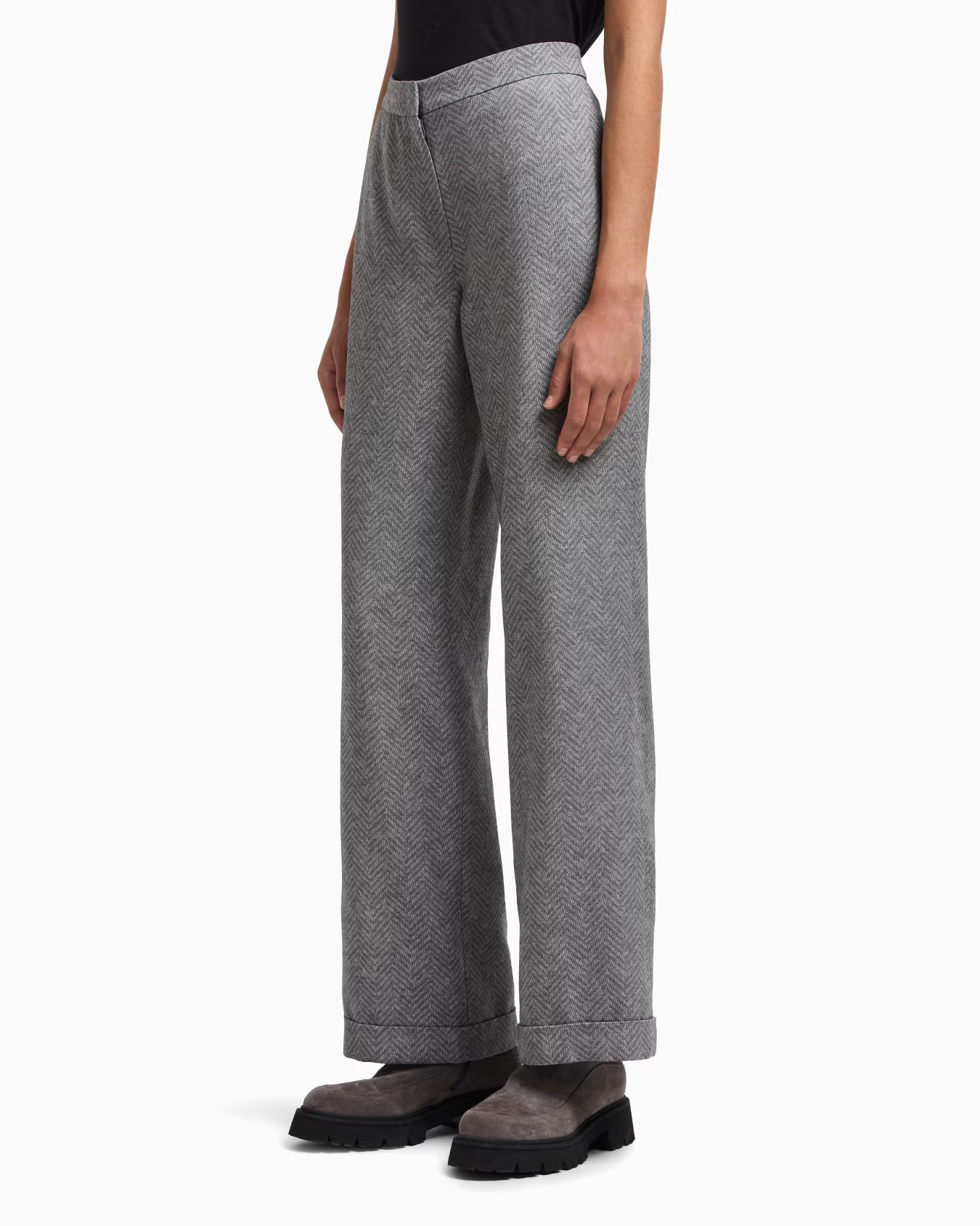 Emporio Armani Straight-leg Trousers In Gray
