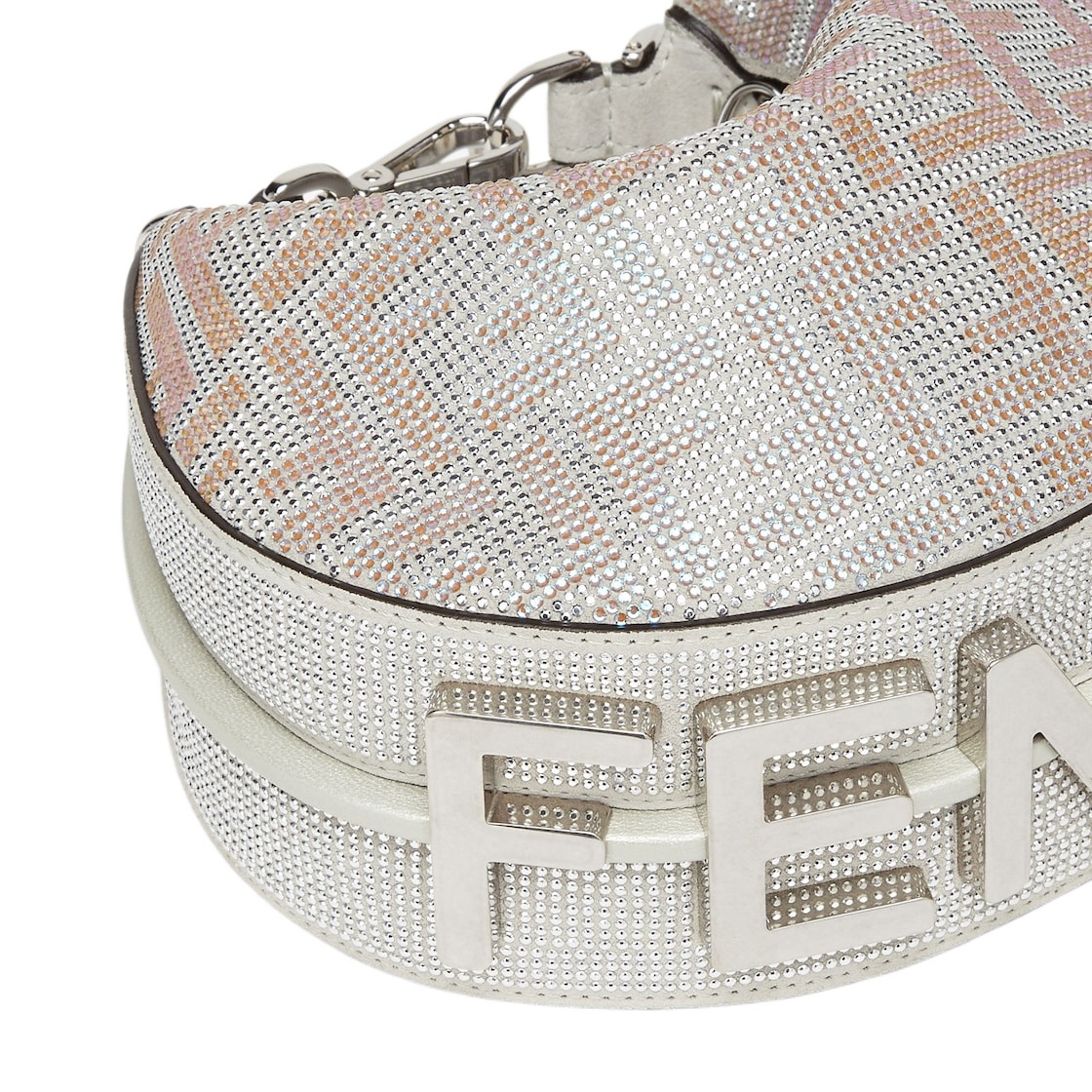 Fendi Mini Graphy Wandering Bag In Gray
