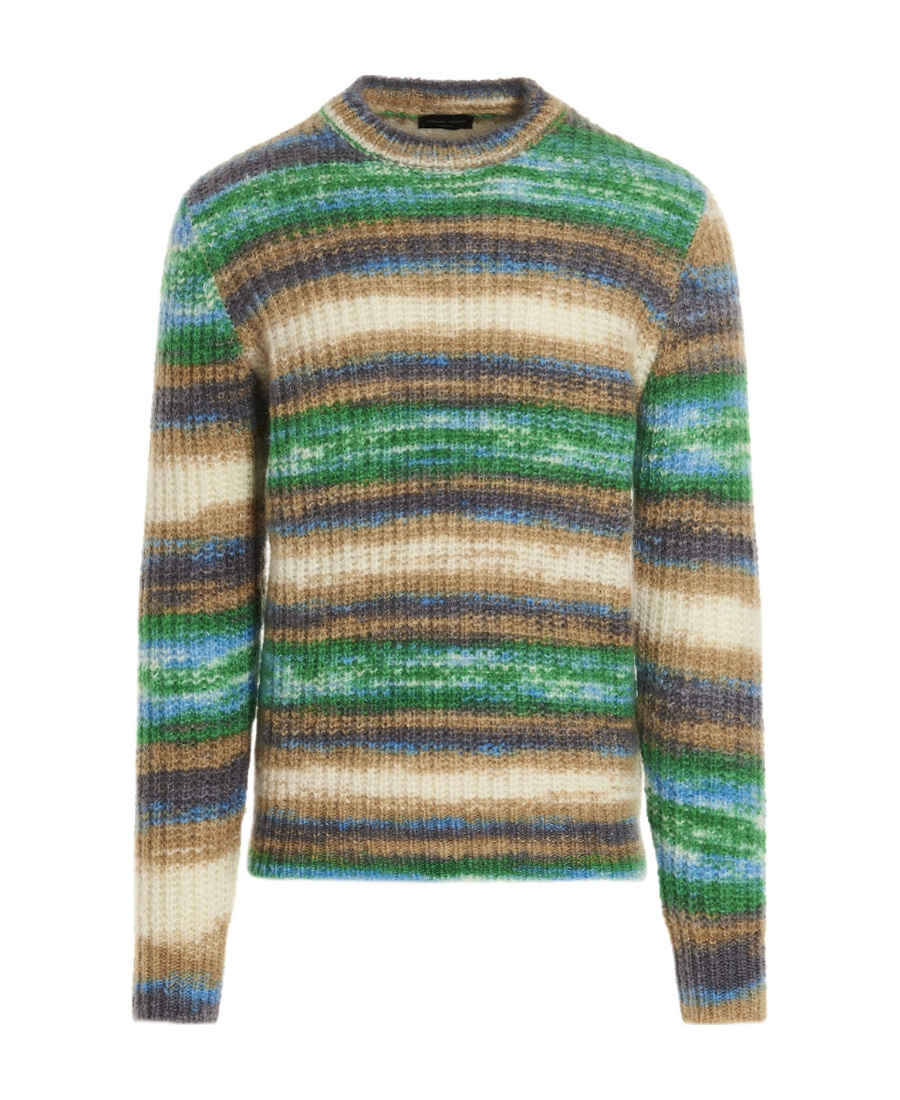 Roberto Collina Multicolor Knitted Sweater In Green