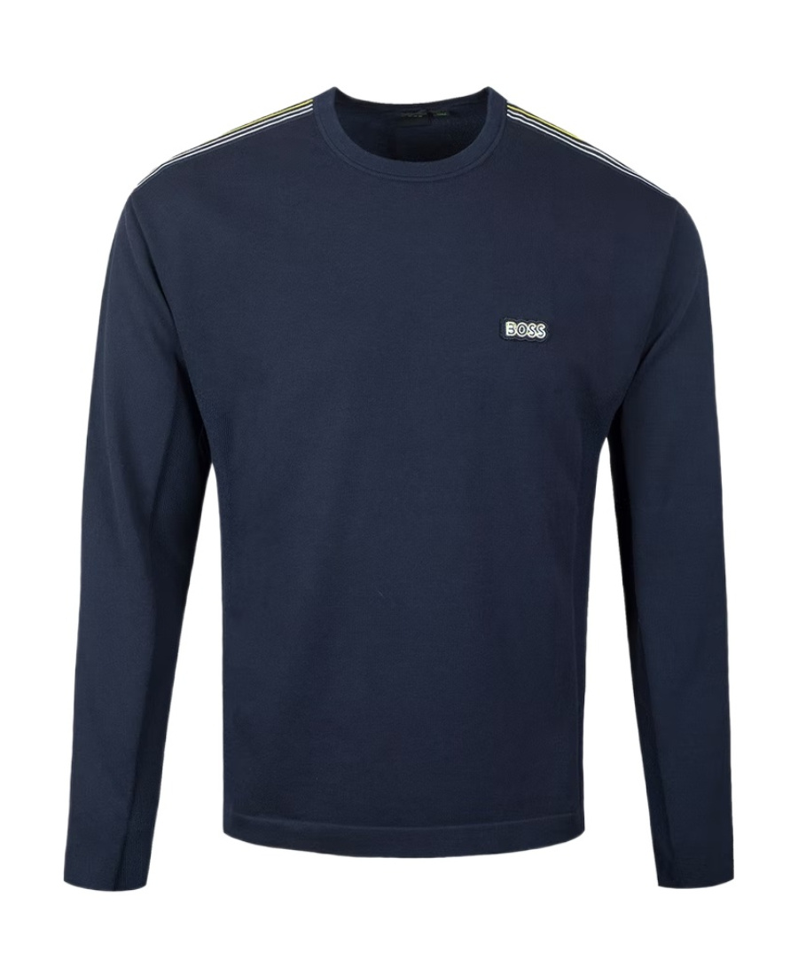 HUGO BOSS ROUND COLLAR LONG SLEEVE SWEATER