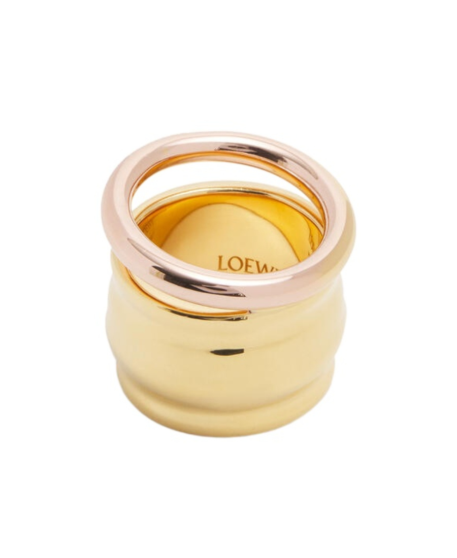 Loewe Nappa Knot Ring In Sterling Silver In Gold