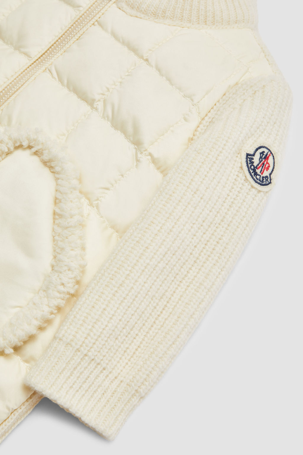 Moncler Long-sleeved Down Jacket In White
