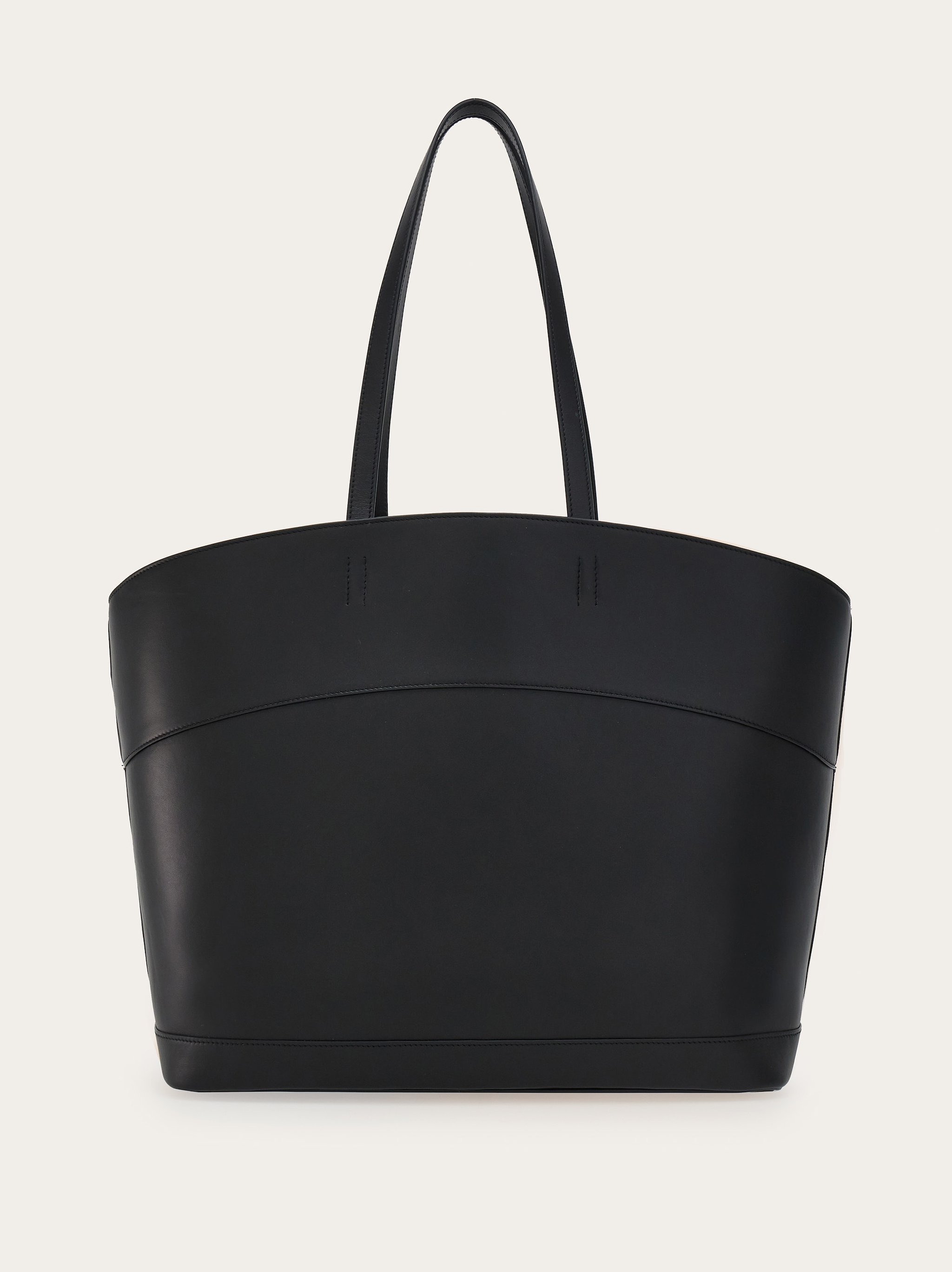 Ferragamo Salvatore Charming Logo Printed Top Handle Bag In Black