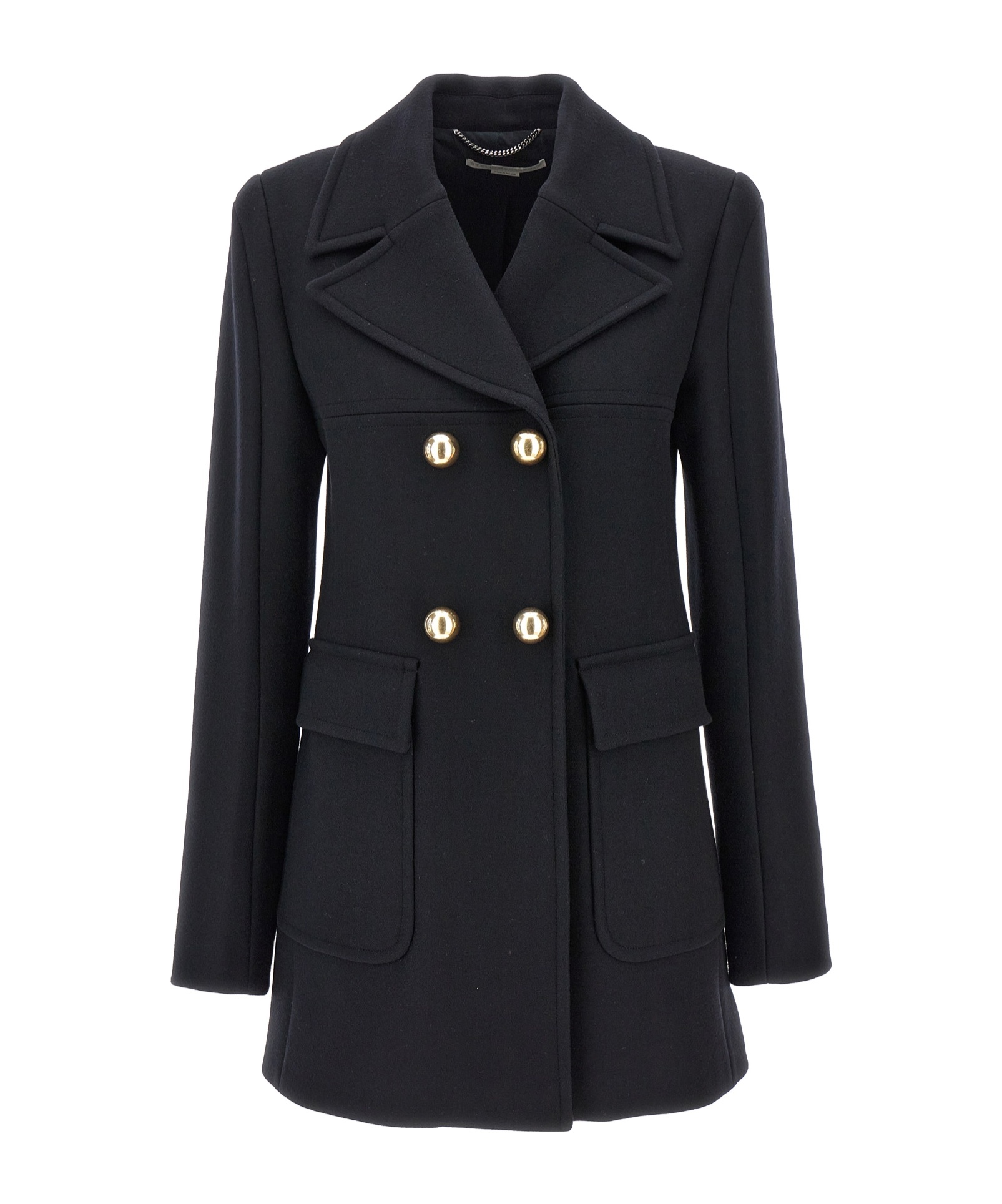 Stella Mccartney Double-breasted Coat In Black