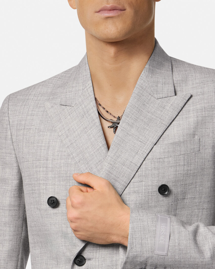 Versace Blazer Jacket In Gray