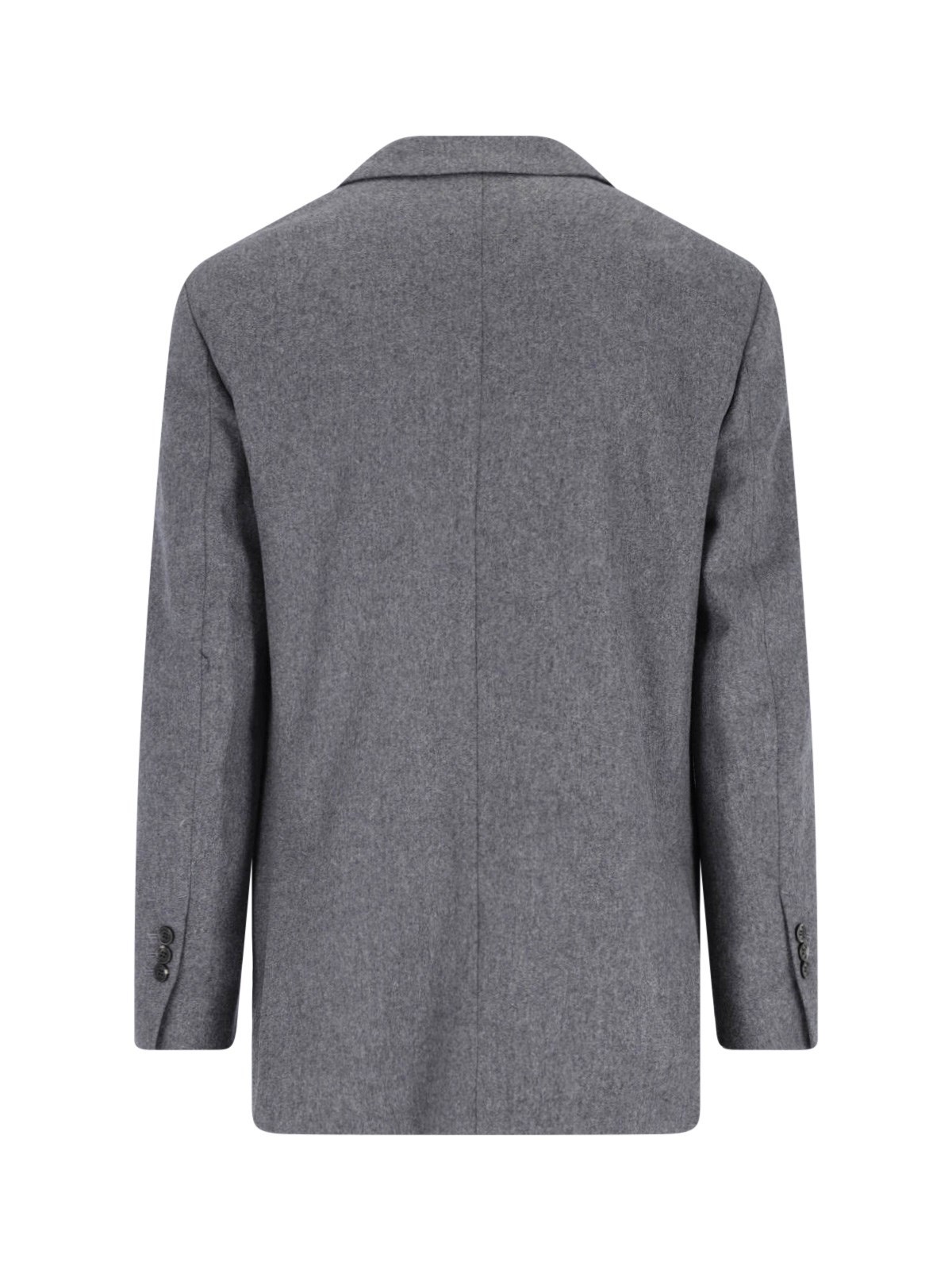 Ami Alexandre Mattiussi Ami Single-breasted Grey Virgin Wool Blazer With Classic Lapel In Gray
