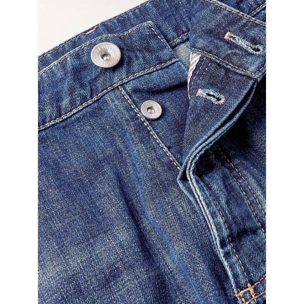 Brunello Cucinelli Solomei-embroidered Tapered Jeans In Blue