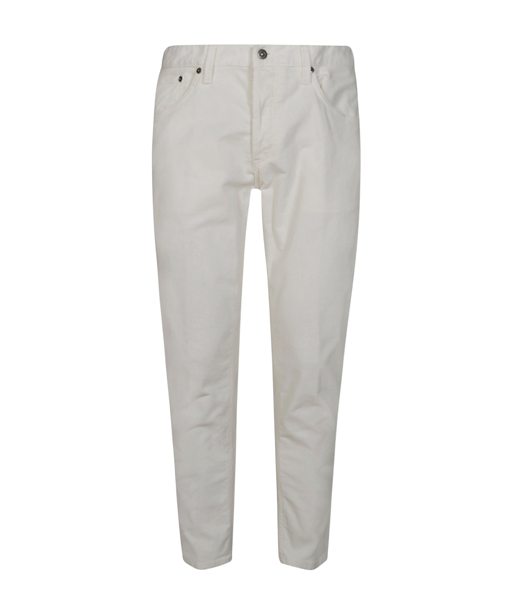 Dondup Trousers With Back And Front Pockets In White