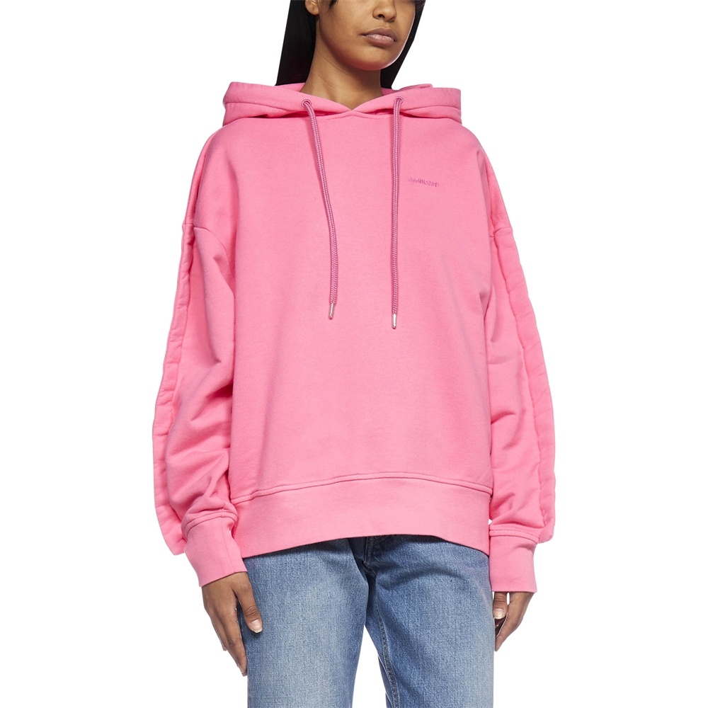 Ambush Logo Cotton Hoodie In Pink