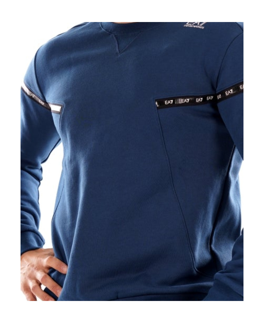 Emporio Armani Logo Details Hoodie In Blue