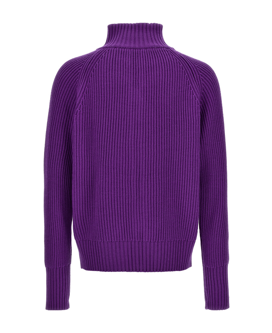 Lc23 Long-sleeved Zipper Sweater In Purple