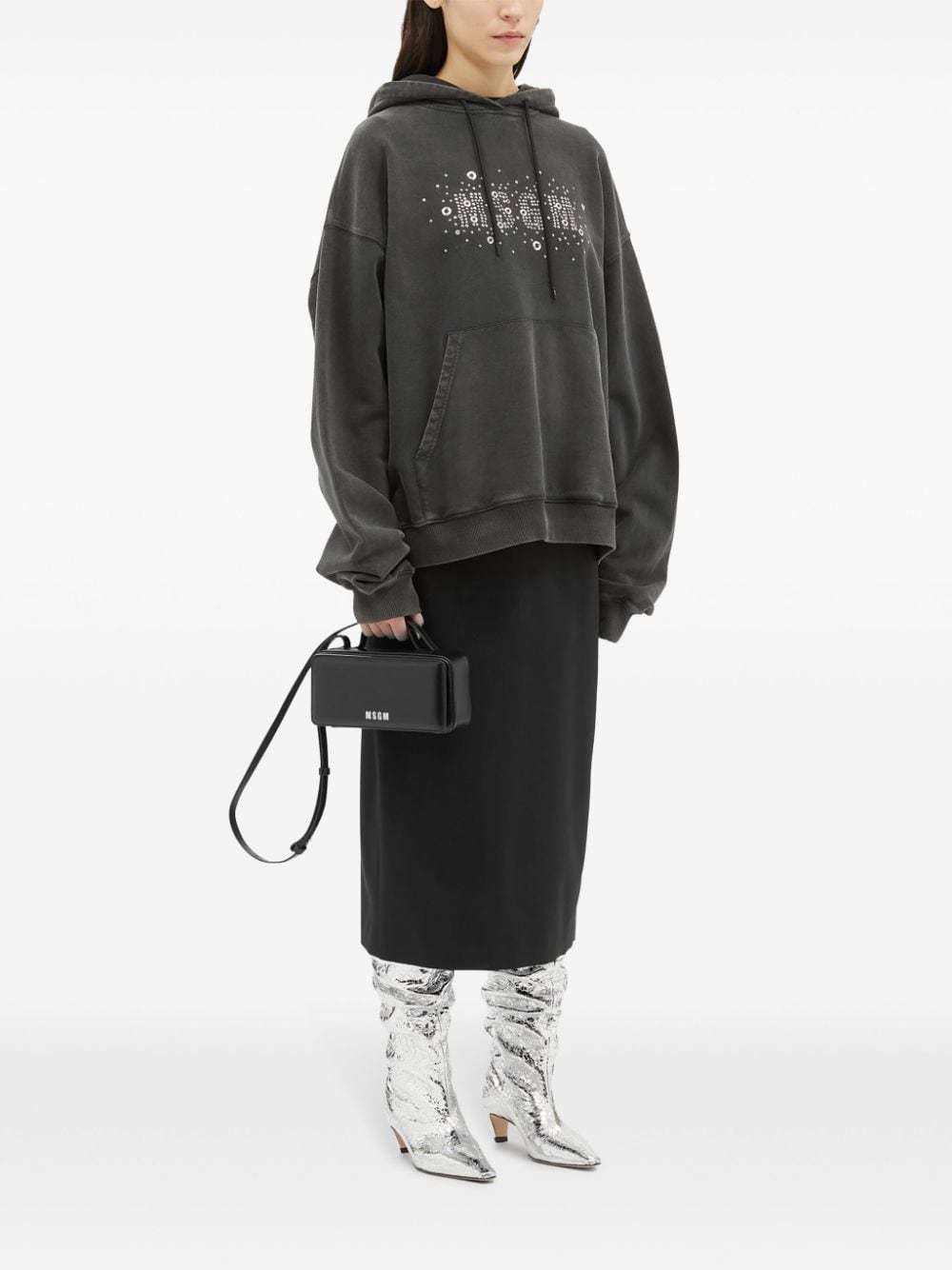 Msgm Maxirock Mit Logo-print In Black