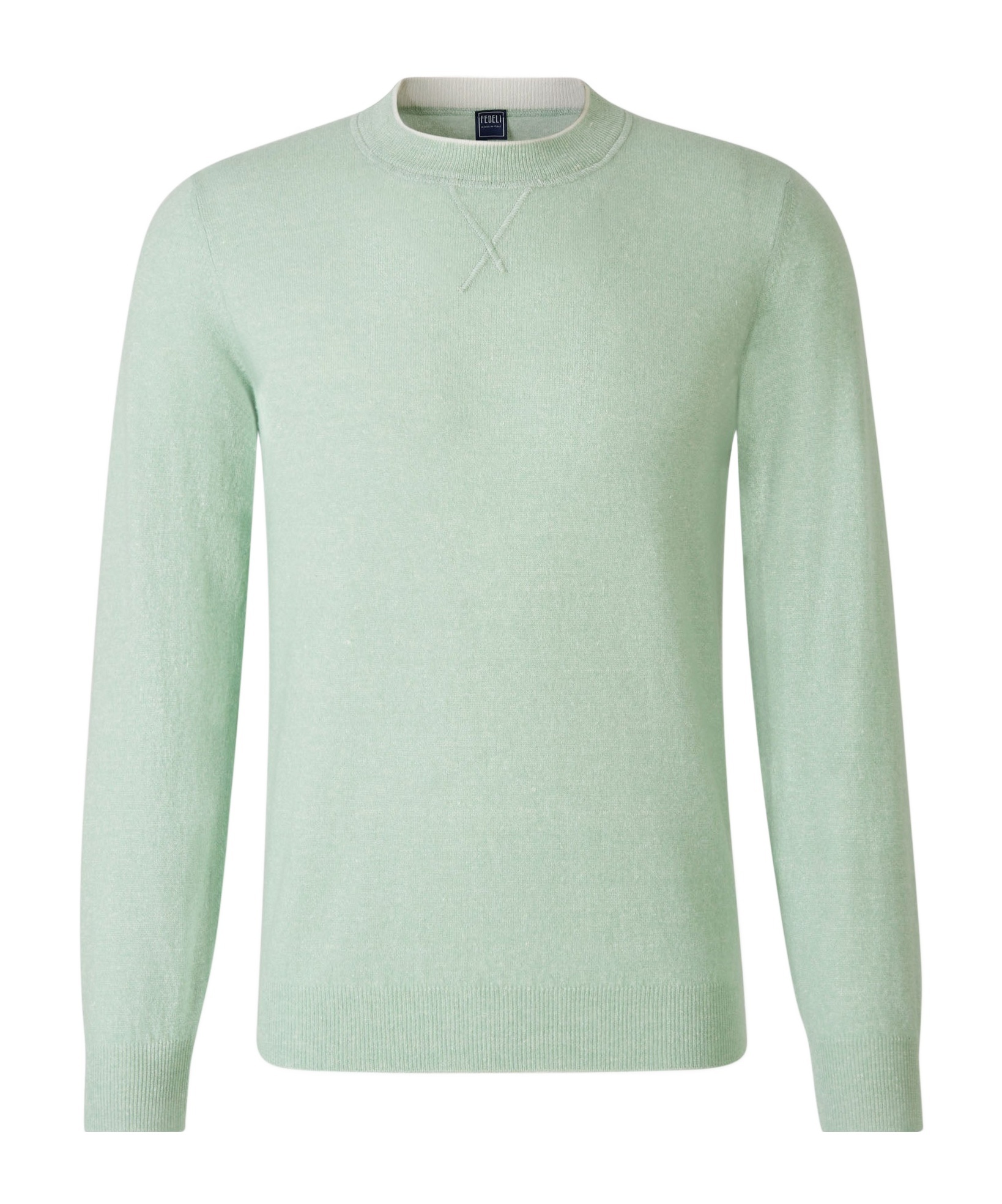 Fedeli Round-neck Long-sleeved Sweater In Green