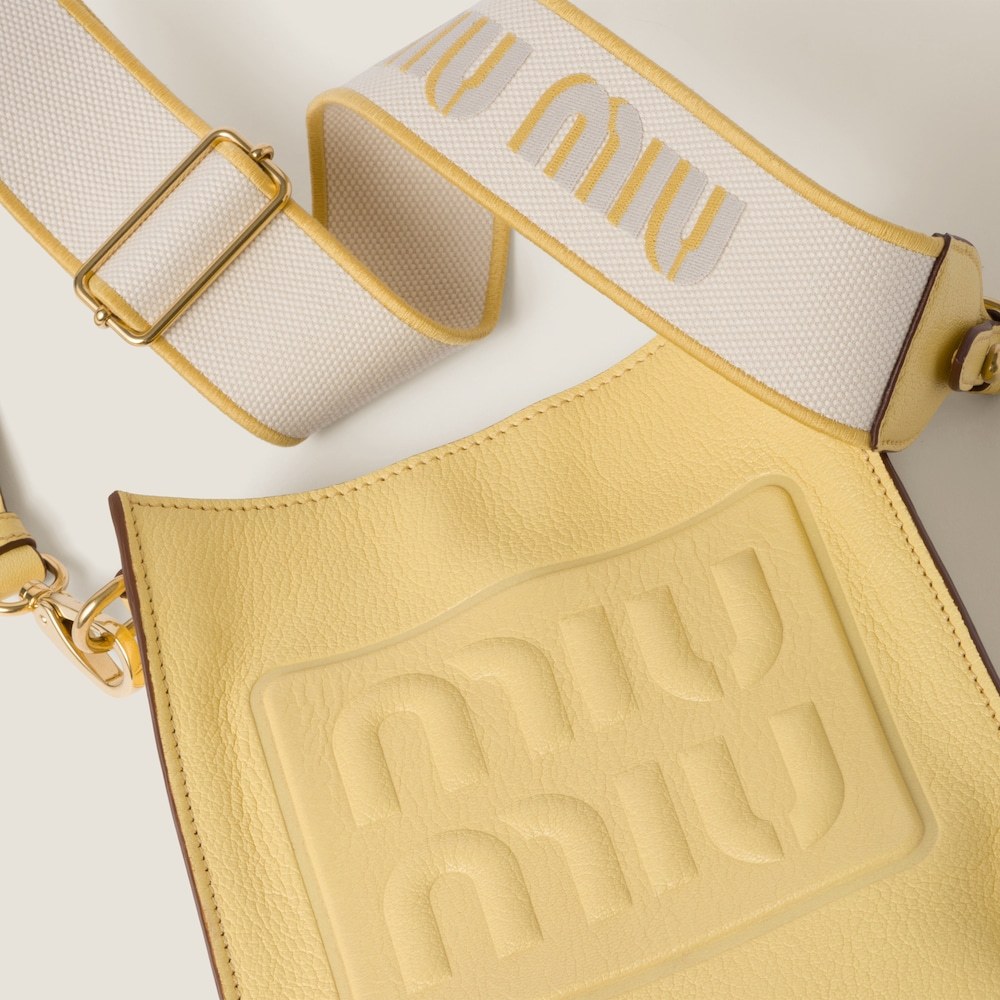 MIU MIU MADRAS LOGO SHOULDER BAG 