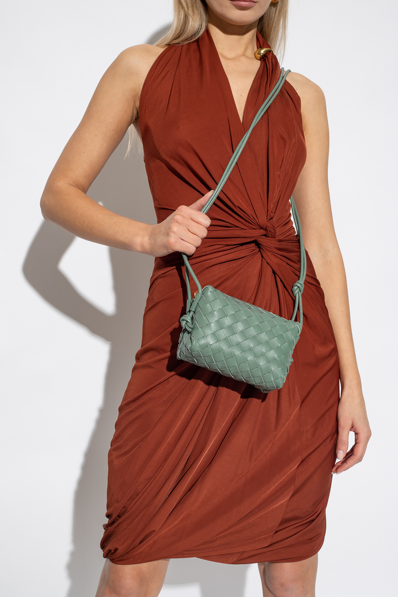Bottega Veneta Mini Loop Camera Bag In Green