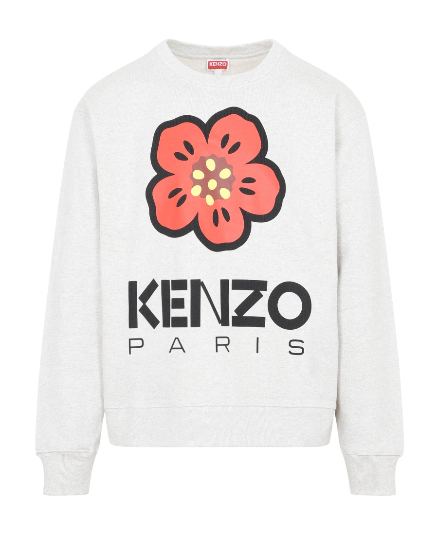 Kenzo Boke Flower Wool Sweater In White