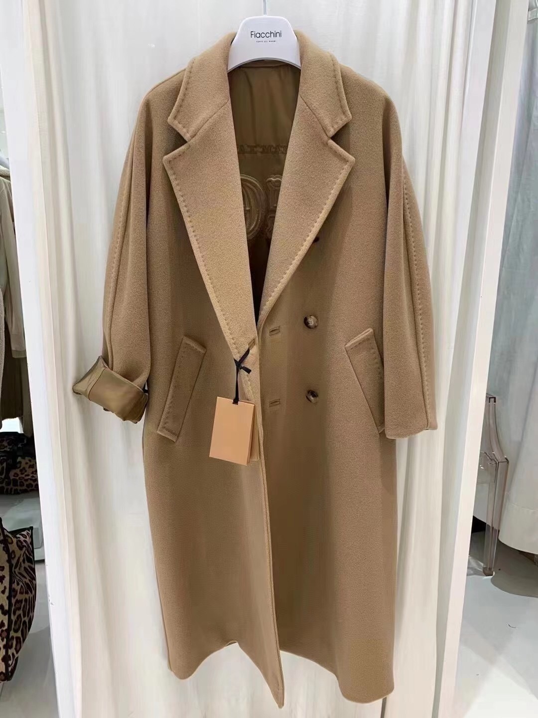 Max Mara Mad1951 Double-sided Coat In Brown