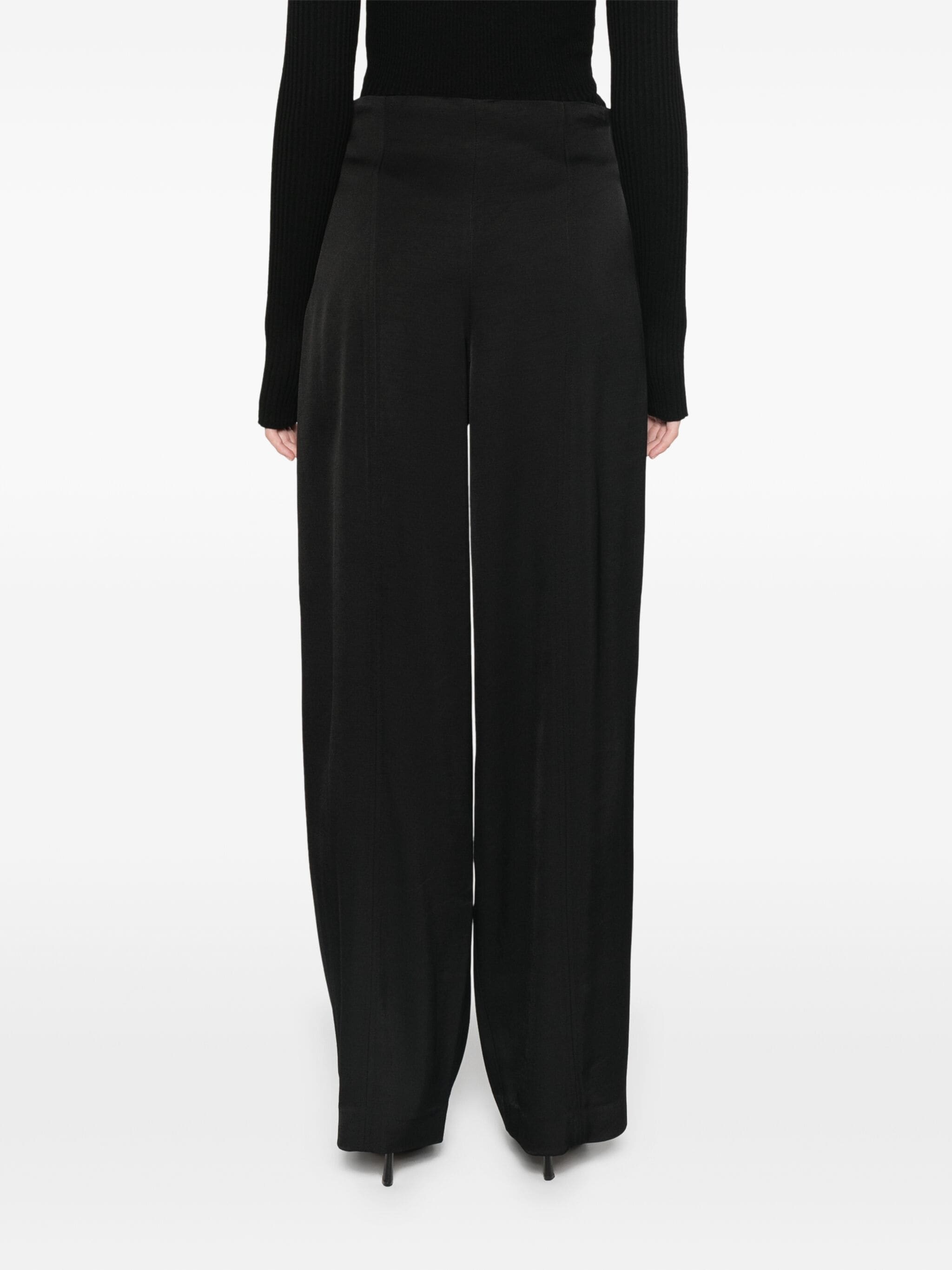 Loulou Studio Talia Pants Woman Black In Viscose In Black