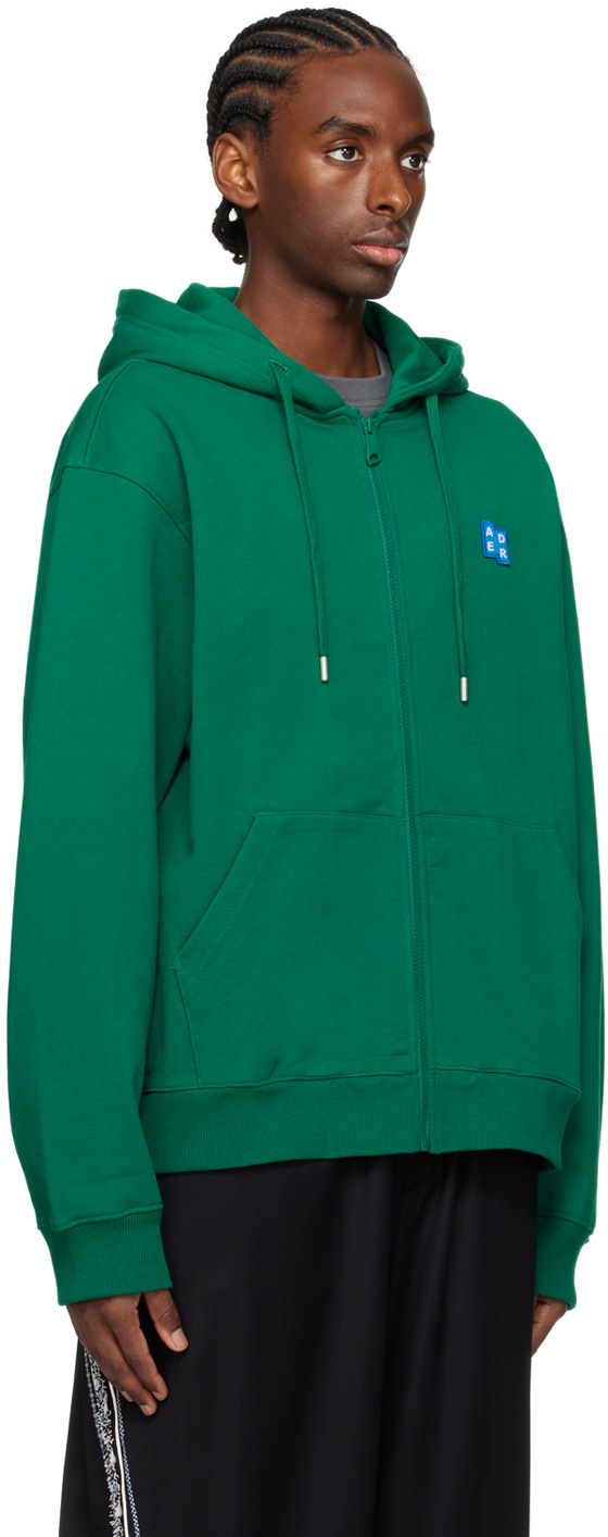 Ader Error Hooded Casual Jacket In Green