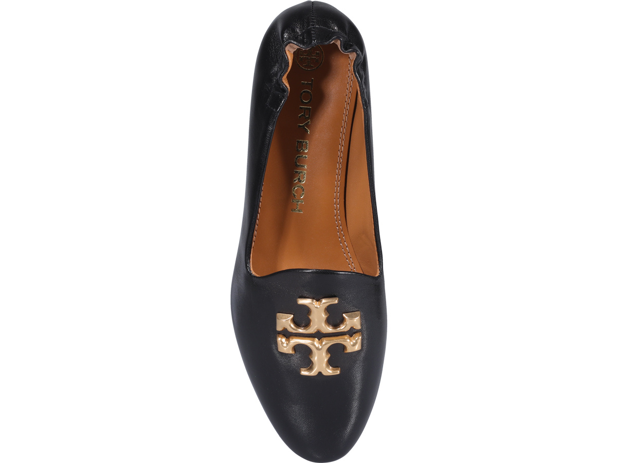 Tory Burch Eleanor Leather Medallion Loafers In Black