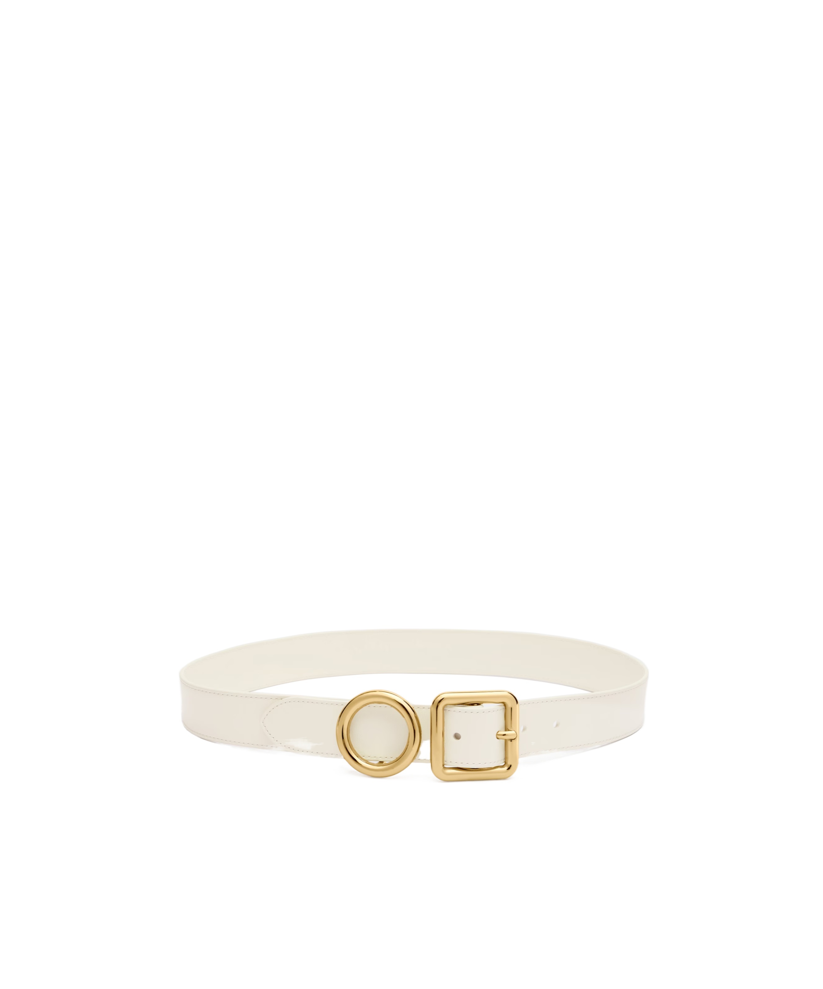 Jacquemus The Regalo Circle-buckle Leather Belt In Neutral