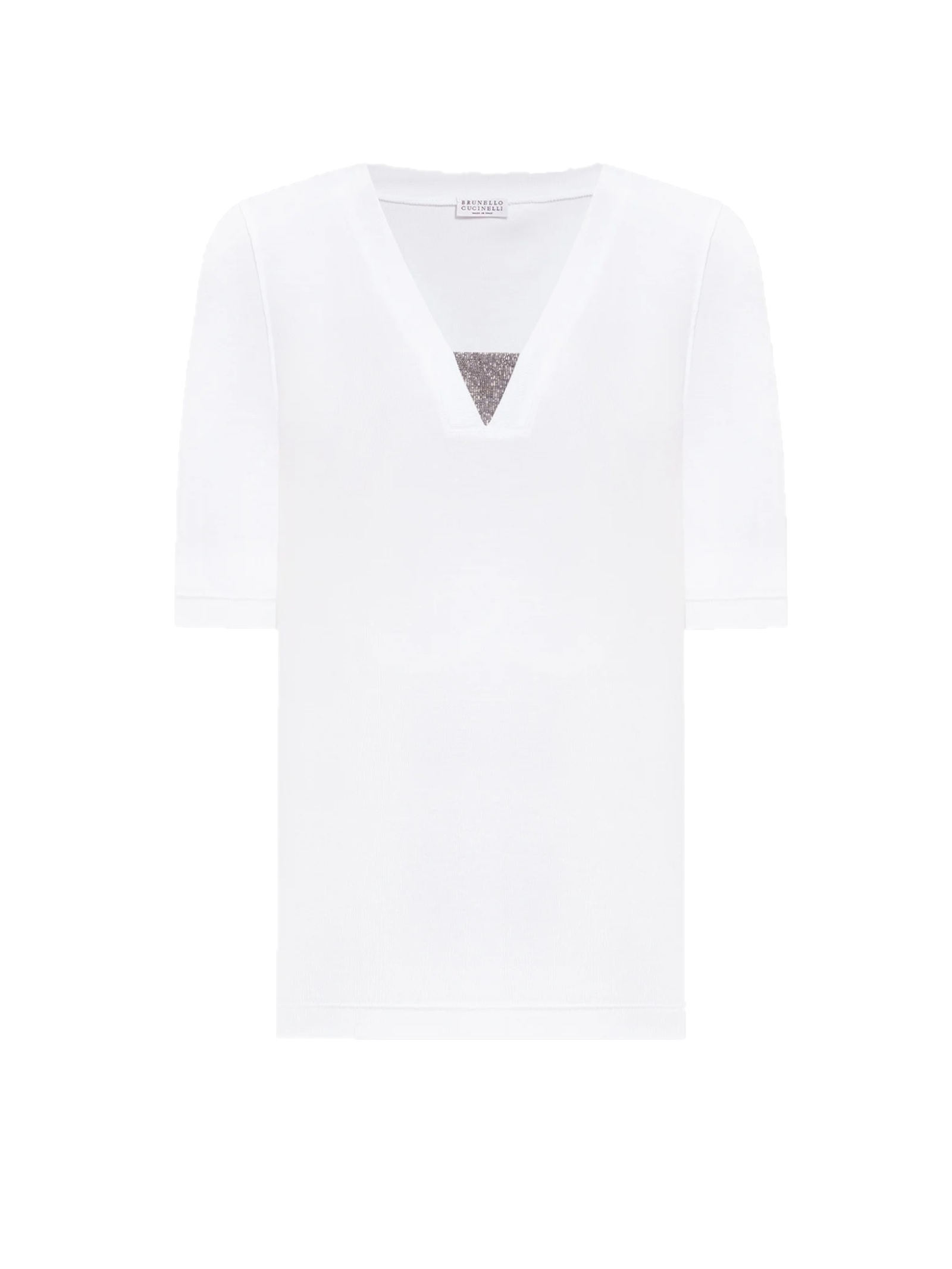 Brunello Cucinelli Monili Chain-embellished T-shirt In White