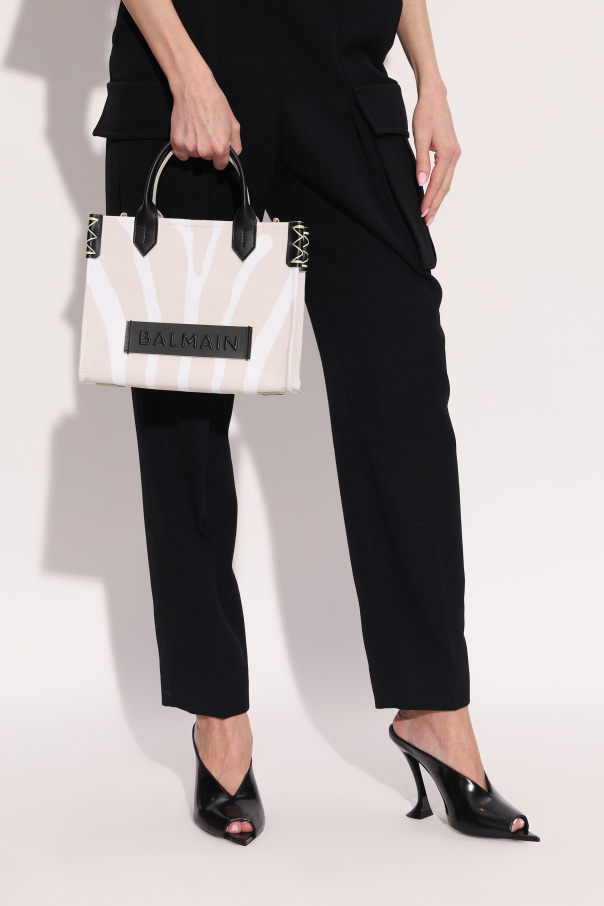 Balmain Small B-army Shoulder Bag In White