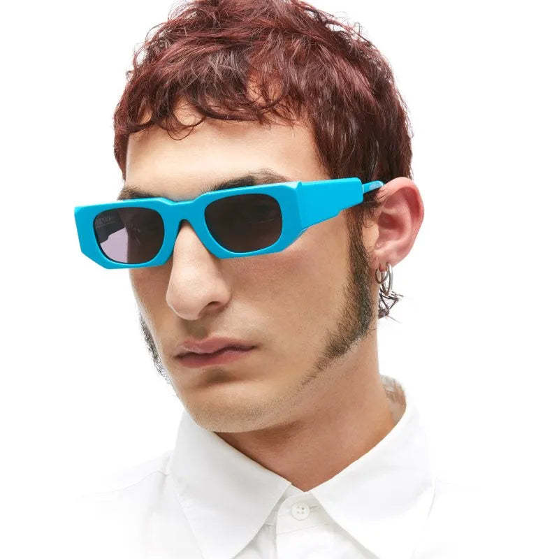 Kuboraum Geometric Frame Sunglasses In Blue