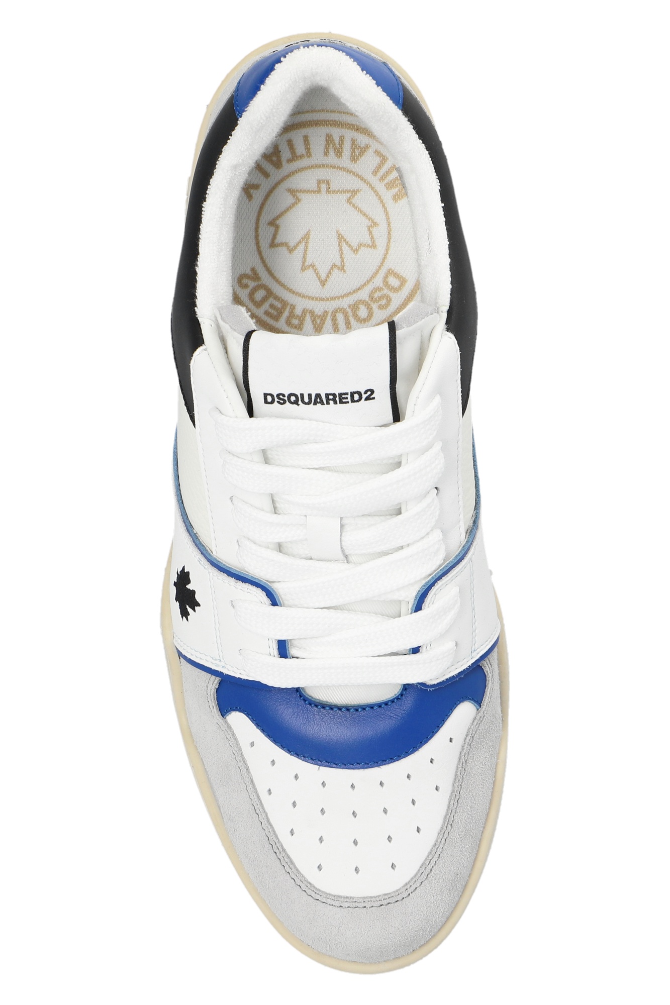 Dsquared2 Spider Leather Low-top Sneakers In White