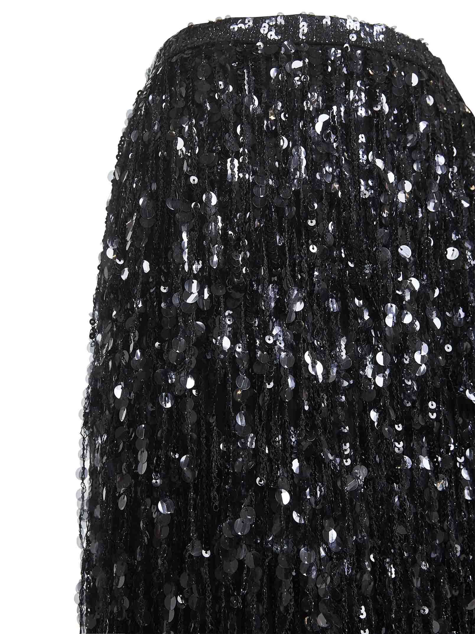 Brunello Cucinelli Black Crispy Silk Column Couture Skirt In Black