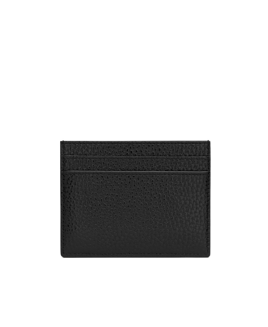 Saint Laurent Tiny Cassandre Card Case In Black
